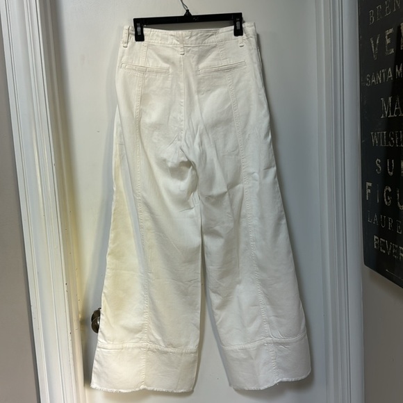 rag & bone Featherweight Arianna Wide Leg Pants JEANS SIZE 27 White - Picture 10 of 12